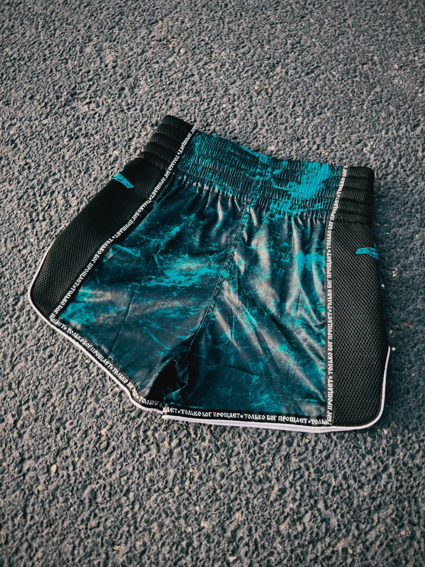 Turquoise Crucifix Muay Thai Short